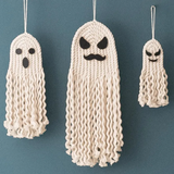 Macrame Ghost Set—The Perfect Blend of Gothic Decor and Handmade Artistry