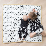 Wee Gallery Explore Playmat—This Reversible Playmat Features a Hand-Illustrated Woodland Scene on One Side and a House Pattern on the Other