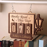 Personalized Books Read Tracker—Handcrafted From Quality Wood, This Customizable Sign Lets You Track Each Book You Finish While Adding a Warm Literary Charm to Your Bookshelf