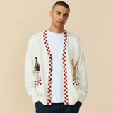 Rowing Blazers Cotton Linen Blend Wine and Bread Cardigan—An Artful and Elegant Layer for the Man Who Appreciates the Finer Things