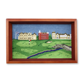 Smathers & Branson St. Andrews Scene Valet Tray—A Beautifully Hand-Stitched Needlepoint Tray Featuring an Iconic St Andrews Scene
