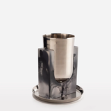 Handmade Resin Kiddush Cup—Crafted by Skilled Artisans in Mexico, This Piece Beautifully Merges Traditional Form With Contemporary Artistry