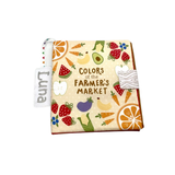 Personalized Baby Soft Book: Farmers Market Sensory Toy—Colors of the Farmers Market Fabric Book Is a Delightful Book With Colorful Fruits and Vegetables on Each Page