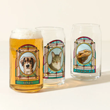 Stained Glass Window Custom Pet Glass—Whether It’s Soda or Suds, You’ll Never Drink Alone When You Sip From These Colorful, Textured Glasses Featuring Your Pet’s Portrait