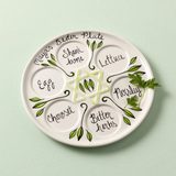 Personalized Seder Plate—These Individually-Sized Ceramic Seder Plates Are Hand-Painted and Personalized With the Recipient’s First Name