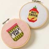 Just a Snack Mini Beginners Cross Stitch Kit—Friendly and Achievable, This Mini Cross Stitch Kit Delivers a Playful Food-Themed Project That Beginners Can Finish With Confidence