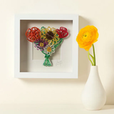 Where Love Grows Framed Wire Bouquet—Hand-Shaped Wire Blooms Come Together in a Vibrant Bouquet That Celebrates Love, Growth, and Lasting Connection