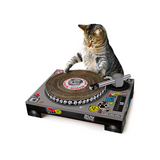 DJ Cat Scratching Pad—Let Your Cat Scratch Some Laid-Back Beats With This Cardboard Scratching Pad Shaped Like A DJ Turntable