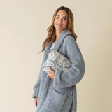 Kashwere Travel Blanket With Strap Botanical Chenilla Fine™—Travel in Style and Surround Yourself With Comfort