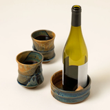 Wine Lover's Coaster & Tumbler Set—Beautifully Handcrafted Stoneware That Elevates Any Cozy Wine Night