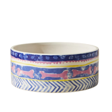 Marina Pet Bowl—Decorative Glazed Ceramic Bowl Featuring Vibrant Colors and Charming Patterns