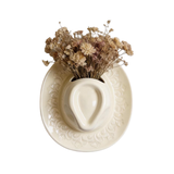 Ceramic Cowboy Hat Wall Vase—Charming Western Pocket Vase Blending Rustic Style and Functional Decor