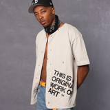 This Is an Original Work of Art™ by Miles the "OG" Baseball Jersey—Hand-Painted, One-of-a-Kind Wearable Art Crafted Individually for Creators