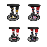 NHL Team Hockey Table—A Uniquely Crafted Accent Table Featuring Authentic Hockey Gear Details
