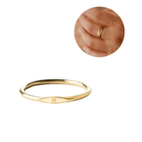 Micro Signet Ring Trio Set—Elegant Stackable Personalized Rings Offering a Subtle, Sentimental Touch