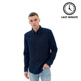 Taylor Stitch The Jack in Rinsed Indigo Waffle Shirt—Ultra-Soft Organic Waffle Knit Offers Timeless, Rugged Indigo Style