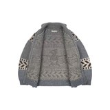 FrizmWORKS Thunderbird Heavy Cowichan Sweater Jacket—Traditional Heavy Wool Knit Jacket with Striking Thunderbird Pattern
