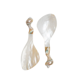 Gohar Mother of Pearl Salad Servers—Handmade Iridescent Serveware That Makes Any Meal Special