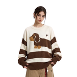 Aelfric Eden Striped Dachshund Sweater—Features a Bold, Cozy, and Playful Dog Motif Knit Design