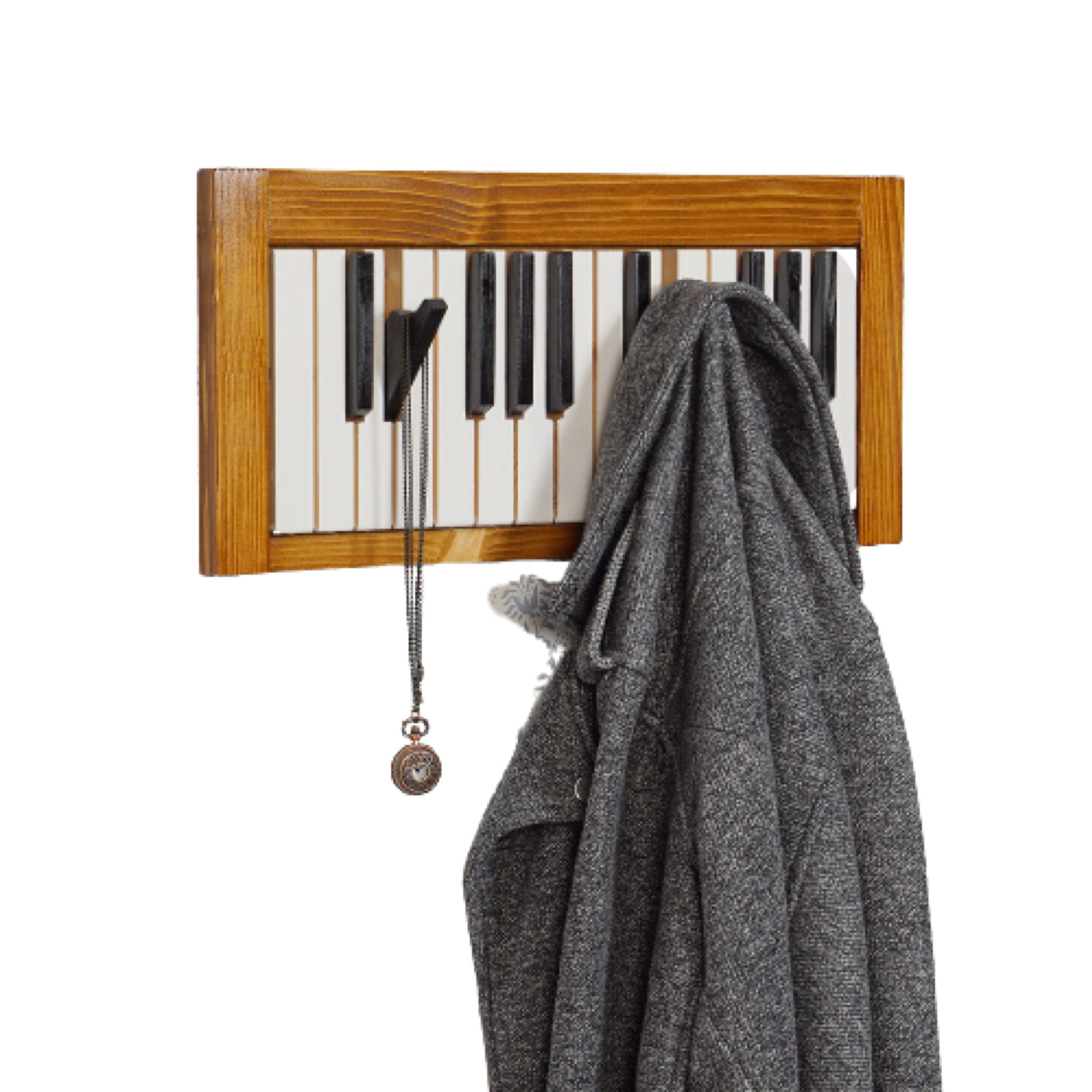 Piano Keyboard Wooden Coat Rack I Give Cool Gifts