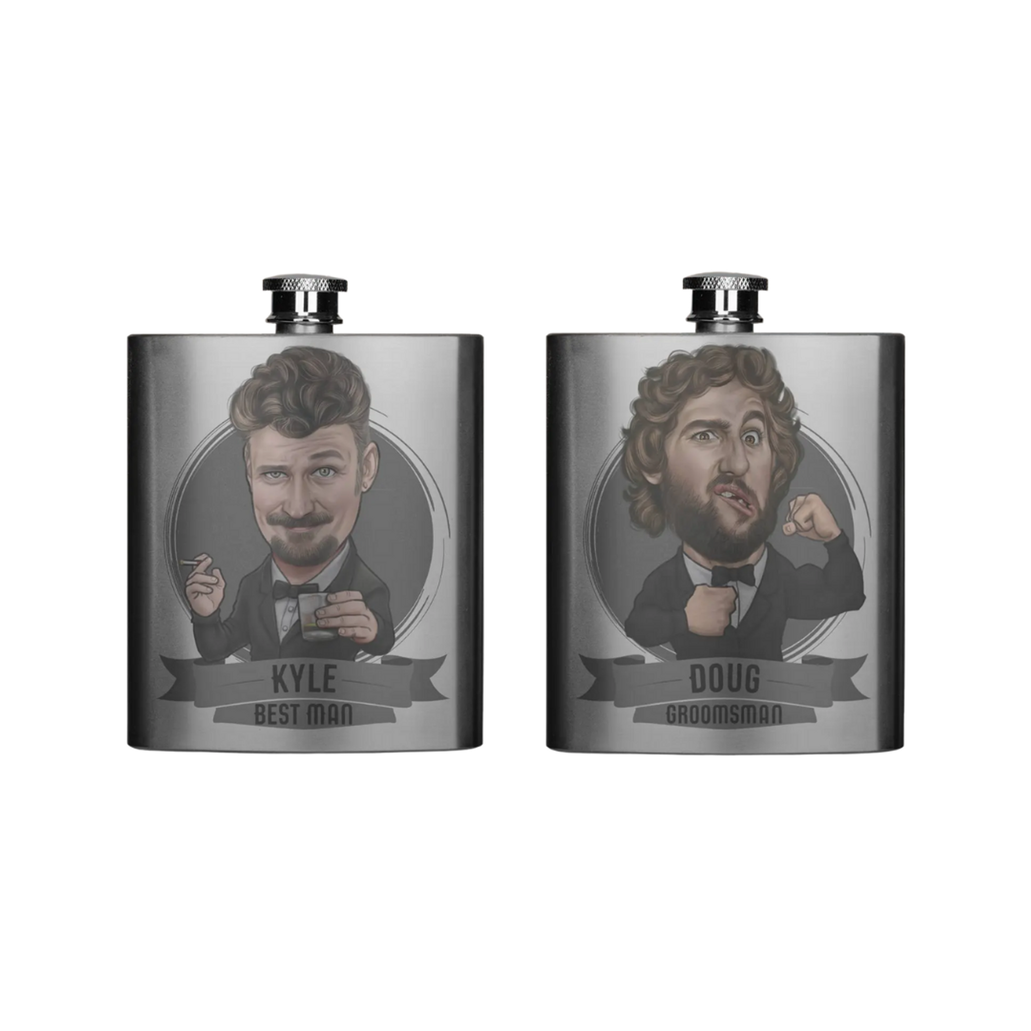 Personalized Groomsmen Flasks I Give Cool Gifts