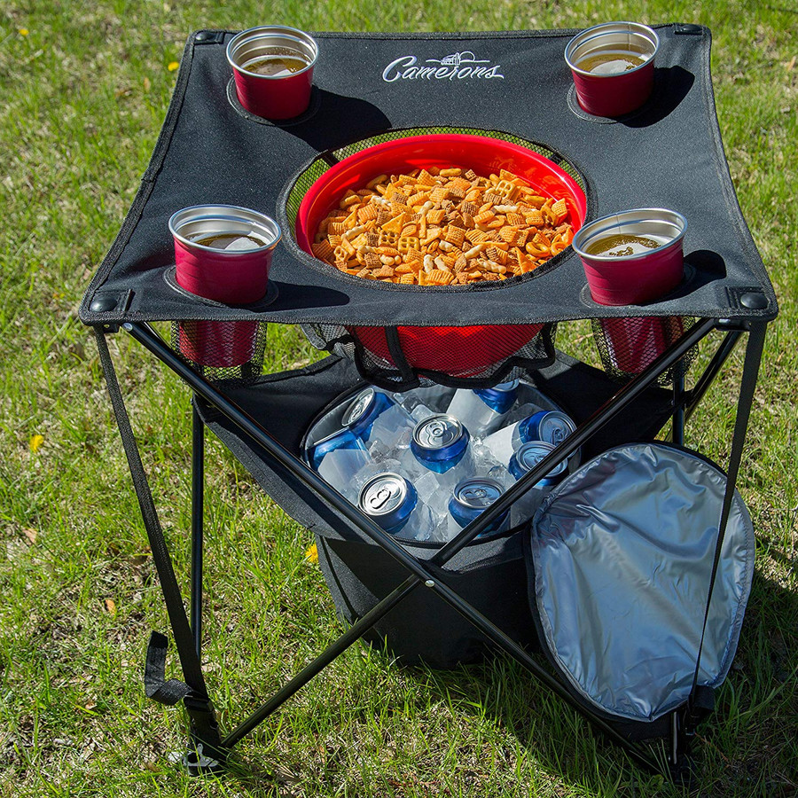 Tailgating Table Combo—Perfect Table For Football Parking Lot Tailgate Parties, Camping, and Beach Trips