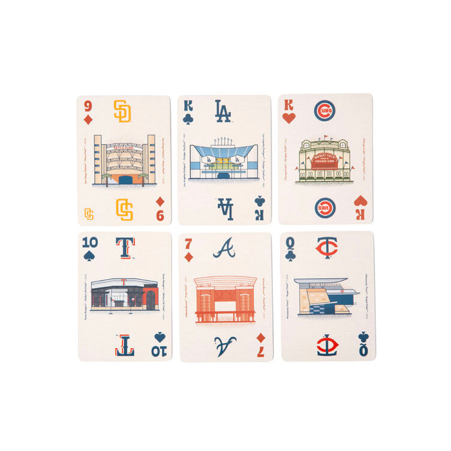 MLB Stadium Illustration Playing Cards