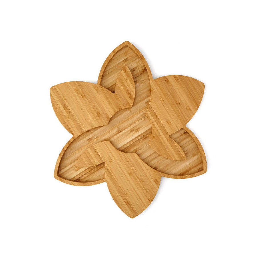 Bamboo Lotus Serving Board—A Unique Housewarming Gift for the Host Who Really Knows How to Make a Soiree Bloom