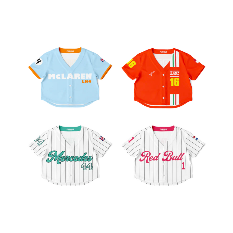 F1 Women's Crop Top Baseball Jerseys—A Baseball-Style Remix for Your Favorite F1 Driver