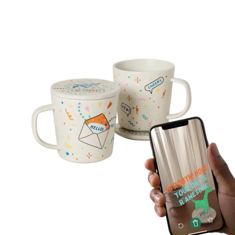 Long Distance Message Mug & Coaster—A Cute Way to Stay in Touch Over Coffee