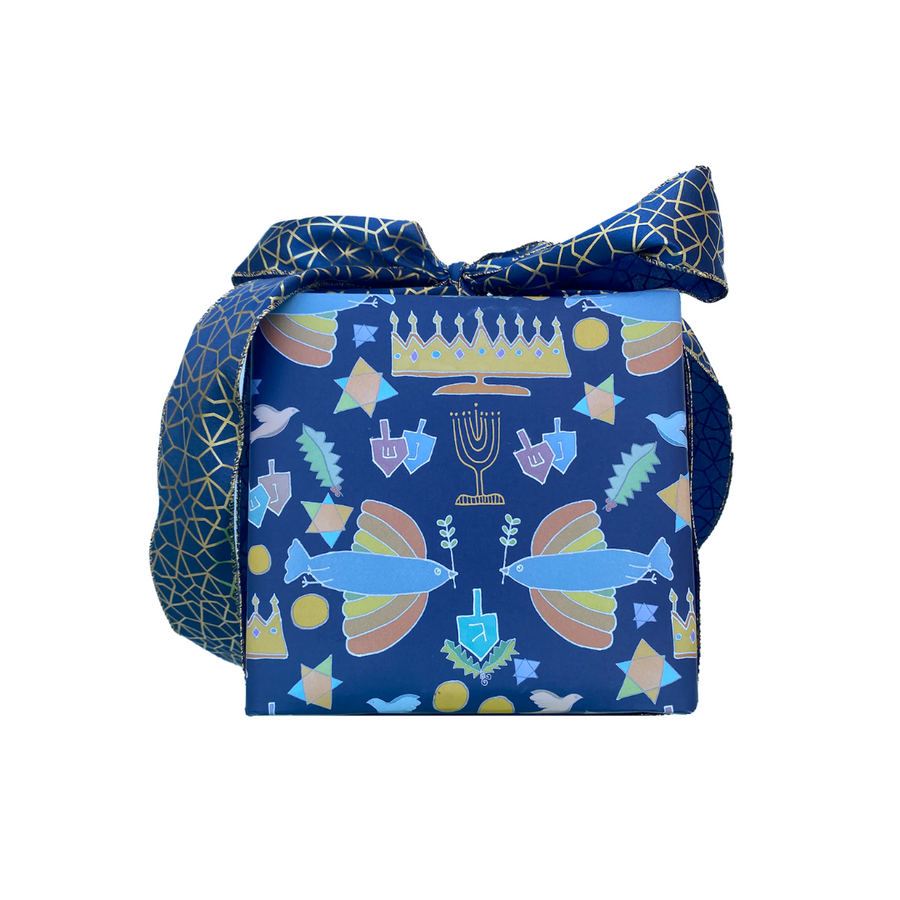 Jungalow™ Hanukkah Icons Wrapping Paper Set—Sustainably Made Gorgeous Wrapping Paper Perfect for Hanukkah