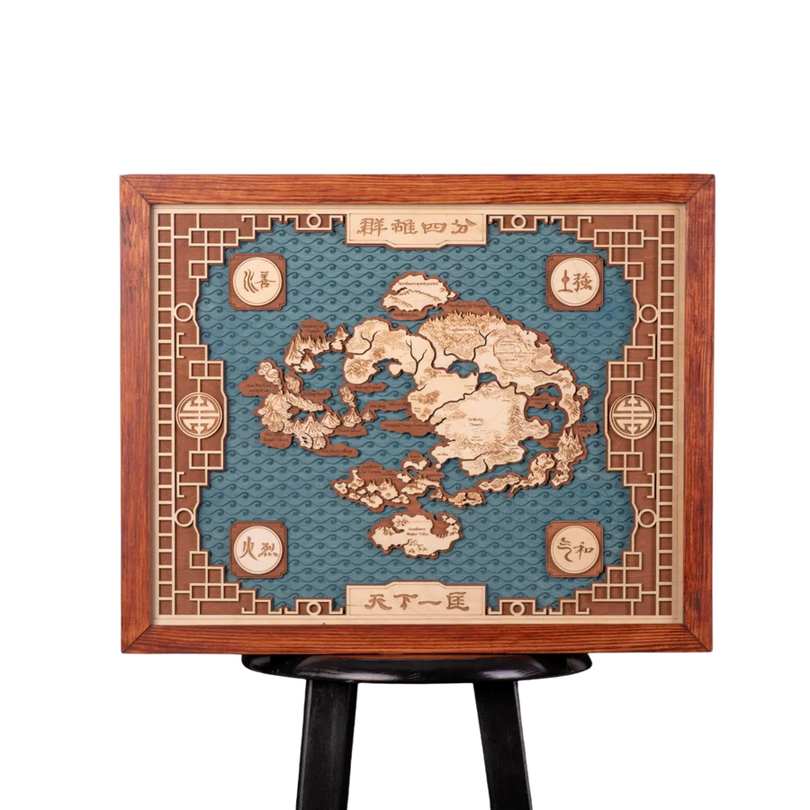 Avatar: The Last Airbender 3D Wooden Map—Whatever Nation You Support You'll Love This Map