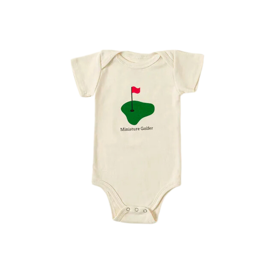 Miniature Golfer Organic Cotton Babysuit—Little Links Lovers Will Be Ready To Tee-Off In This Babysuit