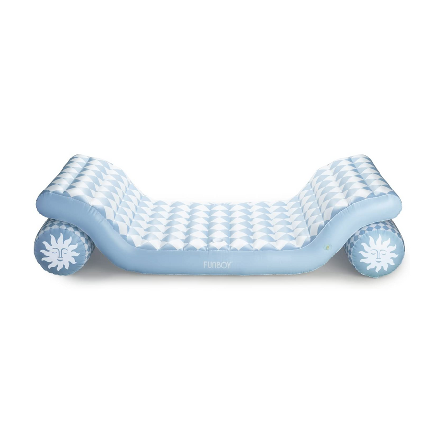 FUNBOY Luxury Inflatable Chaise Lounger—From Pool To Beach and Beyond This Dual Chaise Features A Modern Look and Ergonomic Design