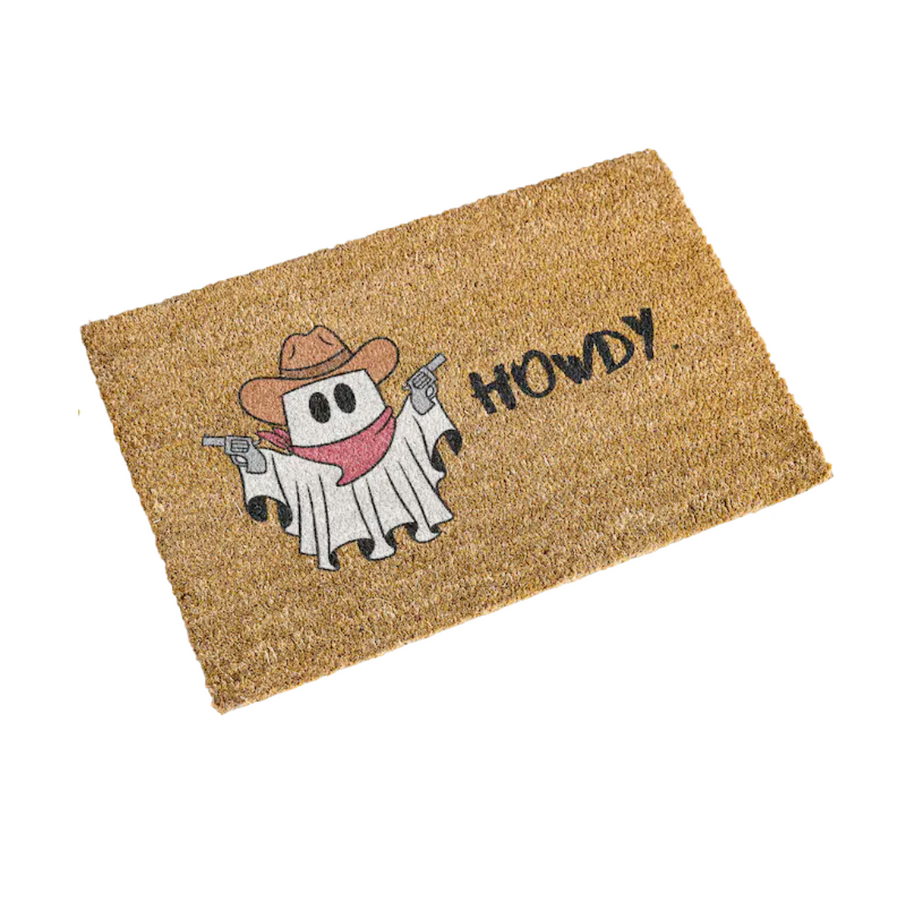 Ghost Cowboy Doormat—Add a Spooky and Welcoming Touch To Your Doorstep