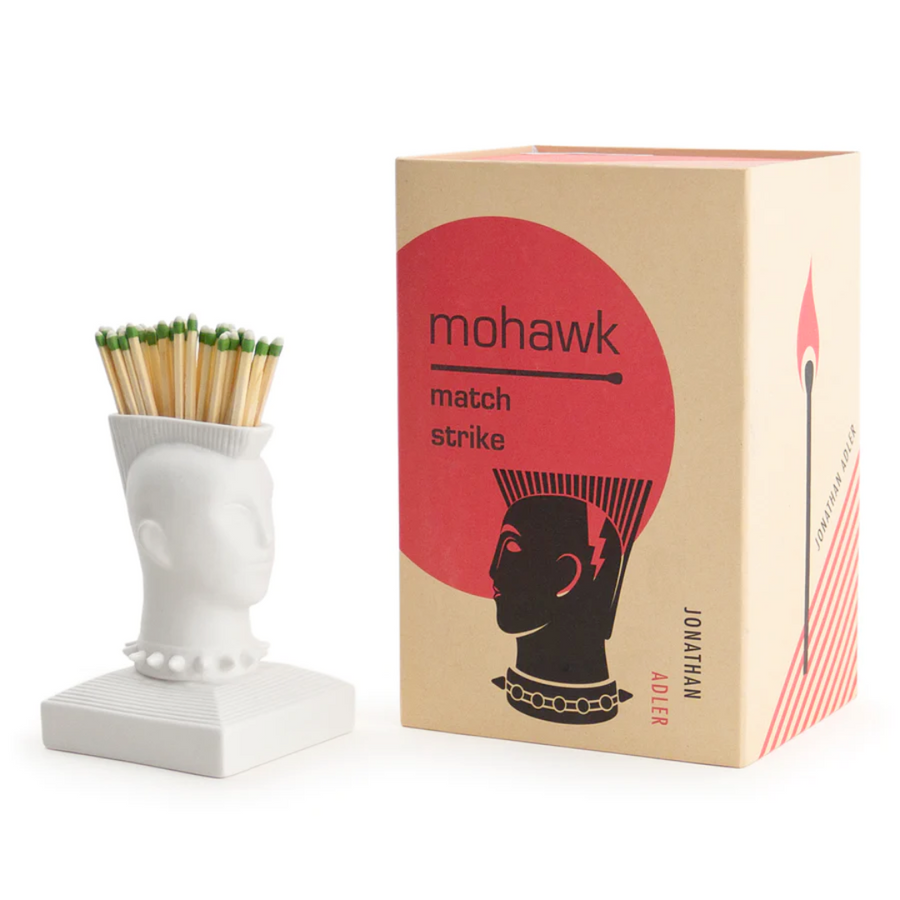 Jonathan Adler Mohawk Match Strike—Stylish Match Strike Combines Form and Function for Striking Elegance and Gifting.