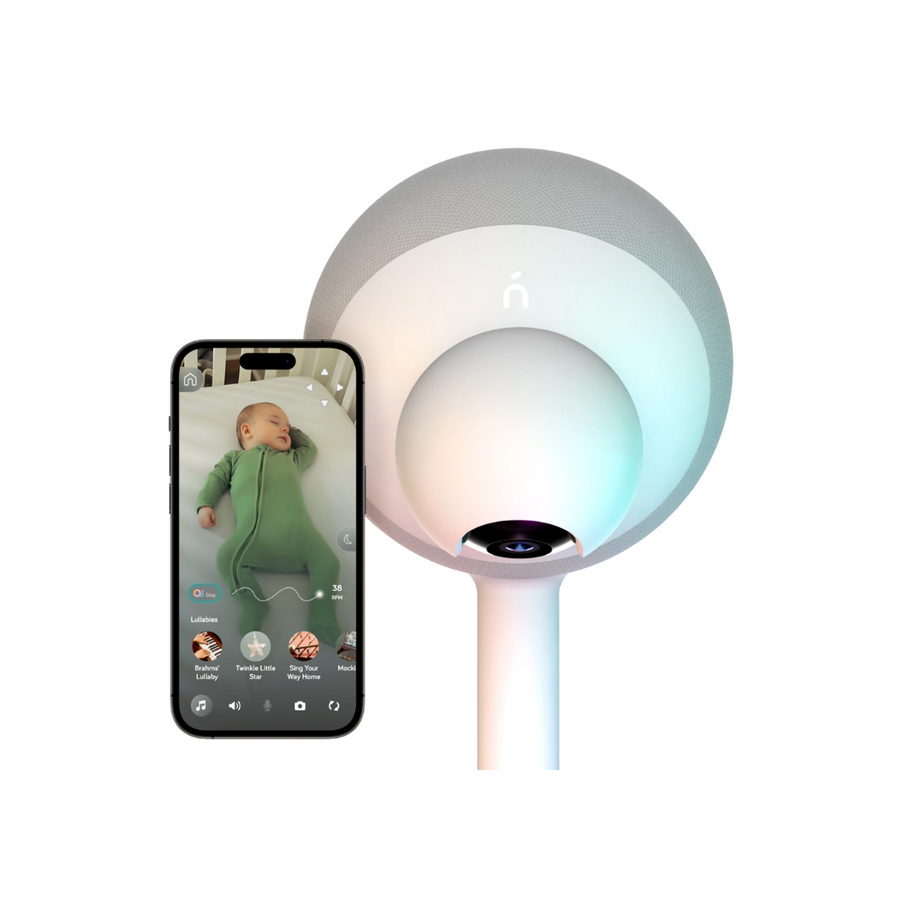 Nanobébé Aura Smart Baby Monitor & Parent Assistant—The Next Generation of Baby Monitoring Featuring Non-Wearable AI Breathing Motion Detection
