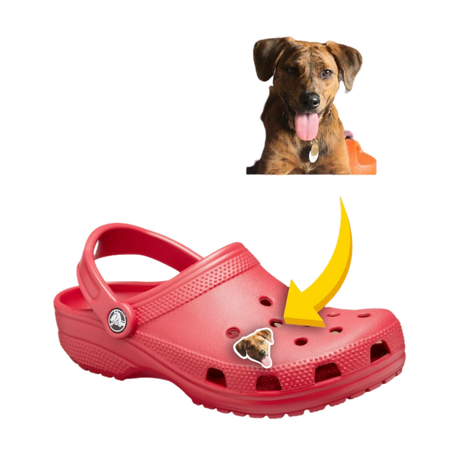 Custom Dog Portrait Crocs Charm—This Whimsical Accessory Adds a Touch of Individuality To Your Crocs