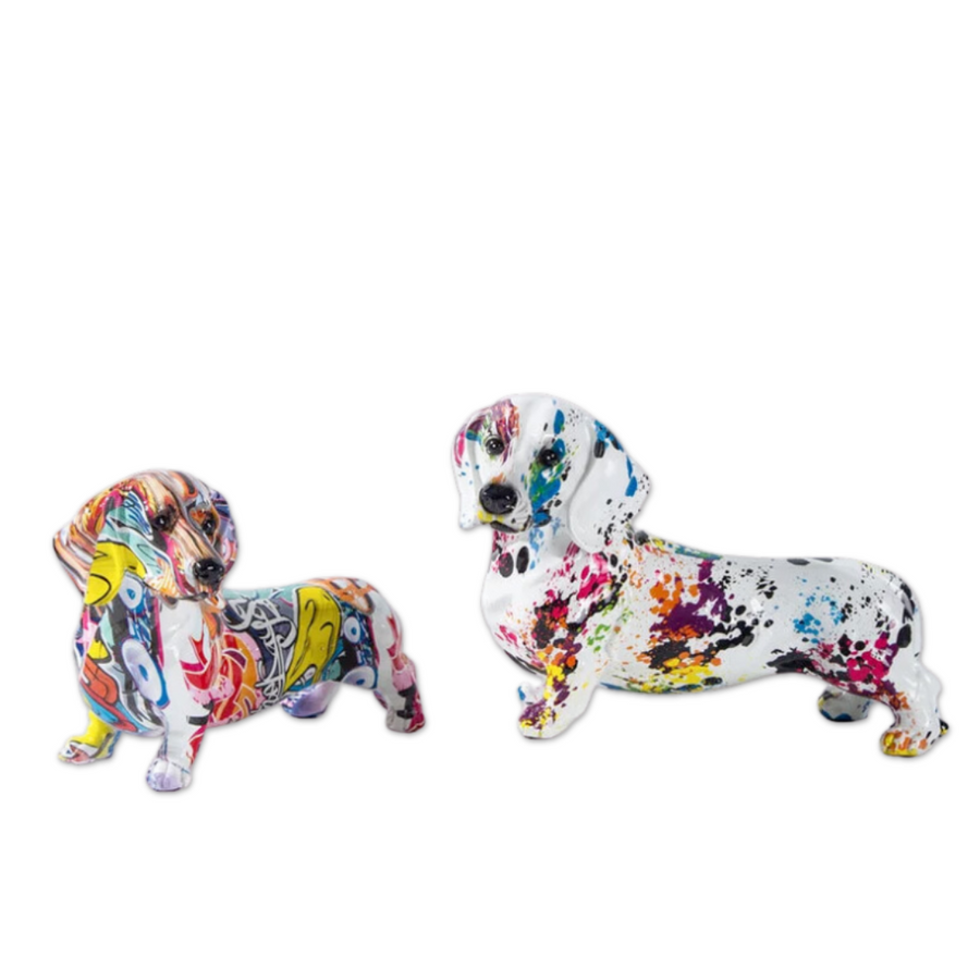 Dachshund Graffiti Statue—A Rebellyious Piece of Art That's Barking Up Your Aesthetic Alley