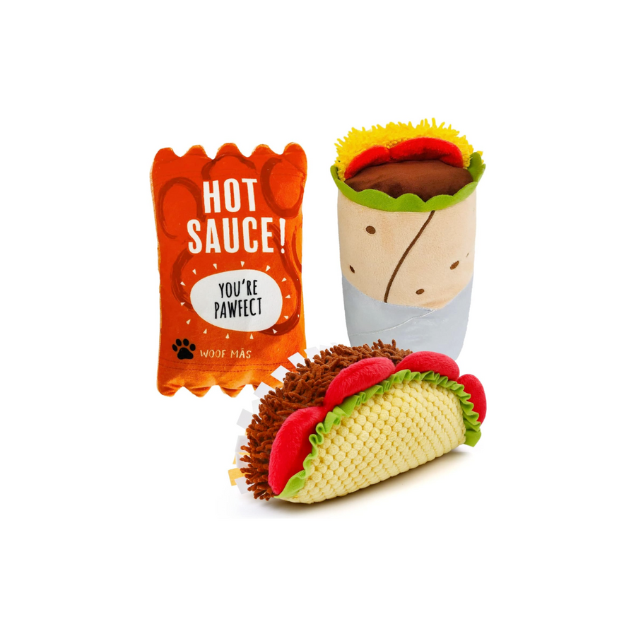 Prime Pets Taco Bell-Inspired Dog Toy Set—Give Your Pup Something to Taco About With This Fire Toy Set