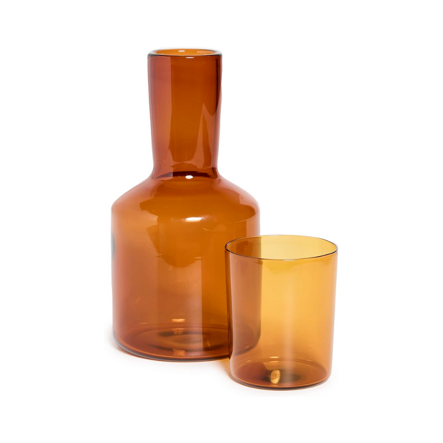 Maison Balzac Amber Carafe—Bring a Touch of Sophistication to Your Table with This Elegant Amber Set