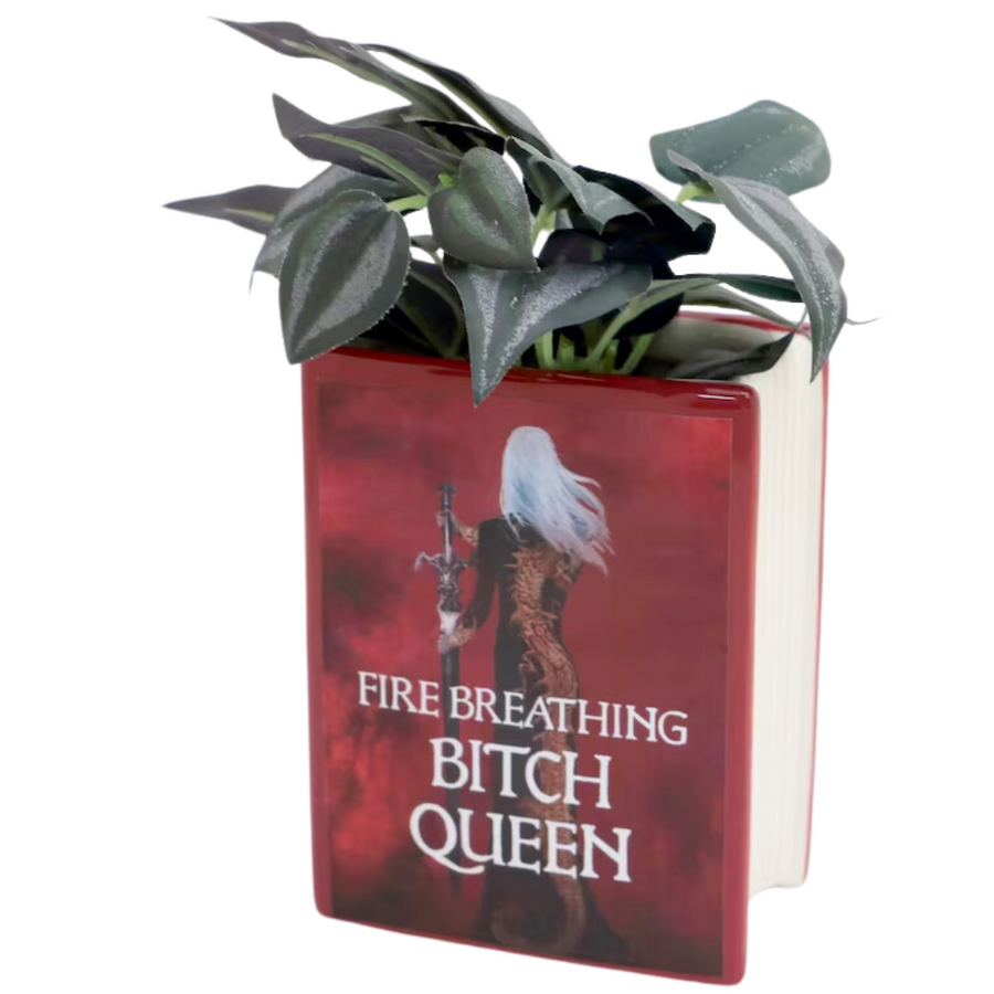 Fire Breathing Bitch Queen Book Vase—Fans Of The Throne Of Glass Book Series By Sarah J. Maas Will Enjoy This Tribute