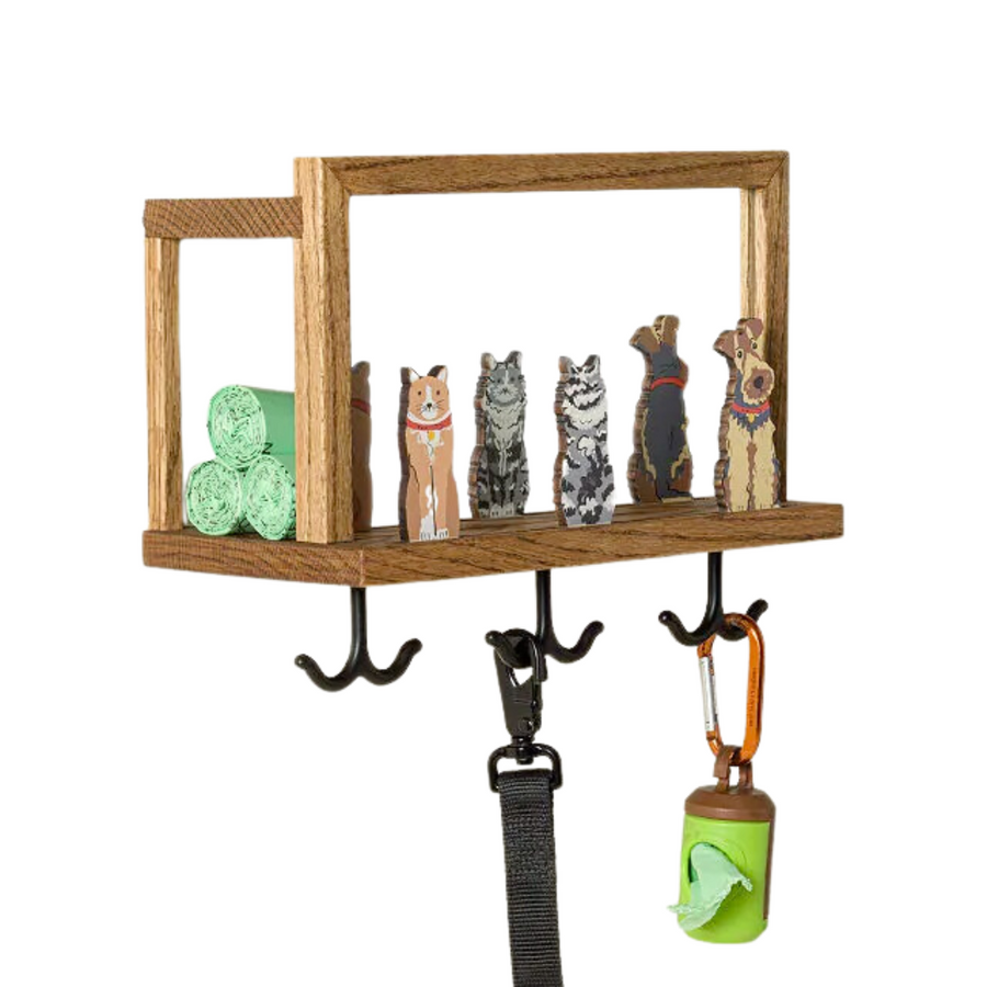 Wags & Whiskers Custom Mirrored Entry Organizer—Little Likenesses Of Your Darling Doggos Or Capricious Kitties Gaze In The Mirror Of This Entryway Organizer, Watching Over Both Pet And Human Belongings
