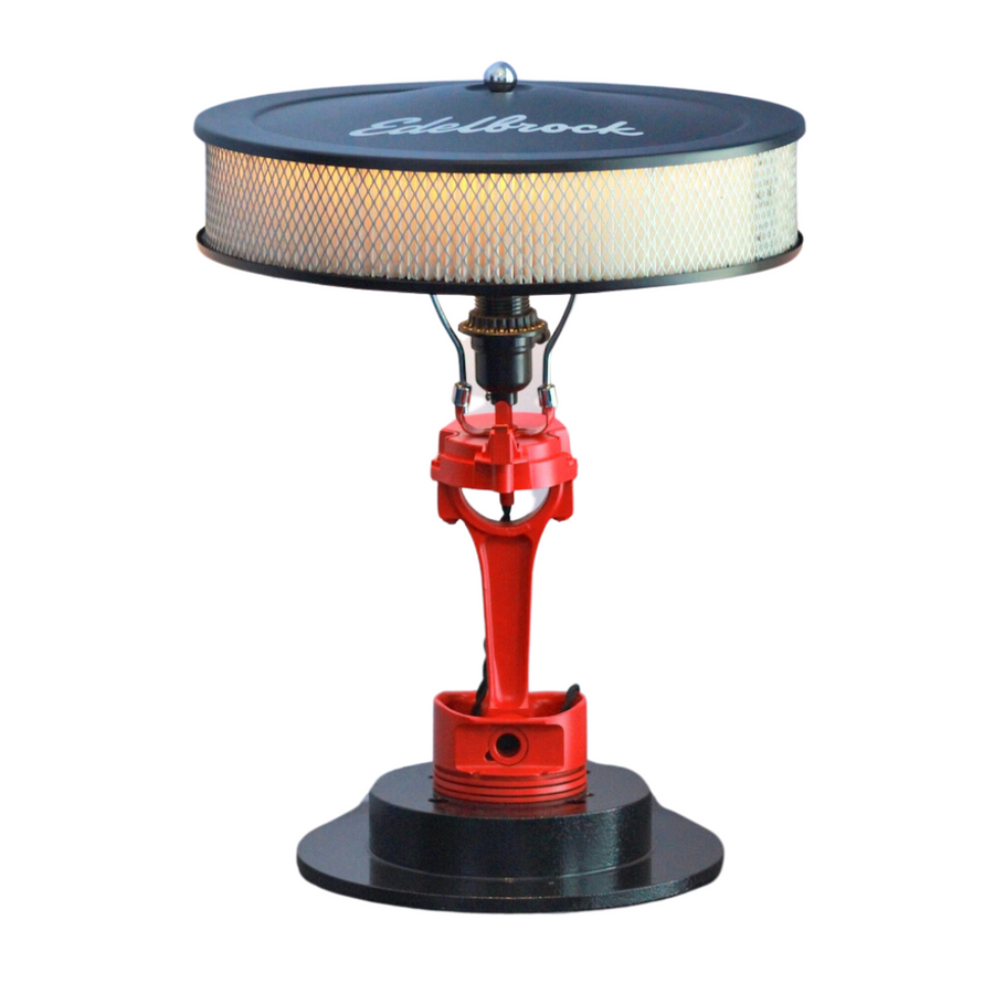 Car Parts Piston Lamp—Made from an Upcycled Rotor and Piston, the Parts are Sandblasted to Bare Metal To Ensure They Will Last a Lifetime