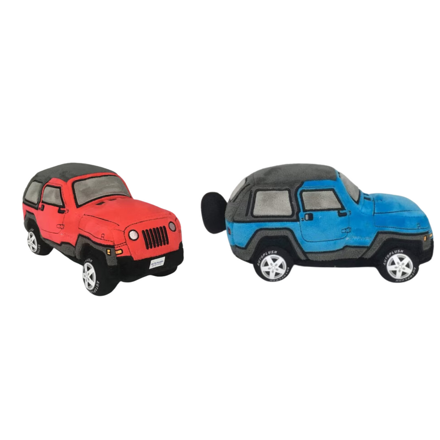 Jeep Wrangler-Inspired Plush Pet Toy—A Rugged and Adorable Companion for Your Furry Friend, Featuring the Iconic Design Elements of the Legendary Vehicle