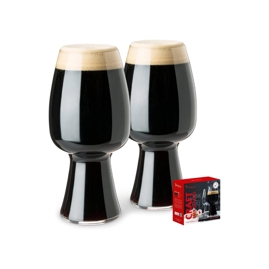 Craft Beer Stout Glass Set—Designed With Expert Stout Brewers To Highlight The Roasted Malts And Coffee Notes Of Rich, Dark Beers, This Glass Is The Top Choice For Stout Devotees