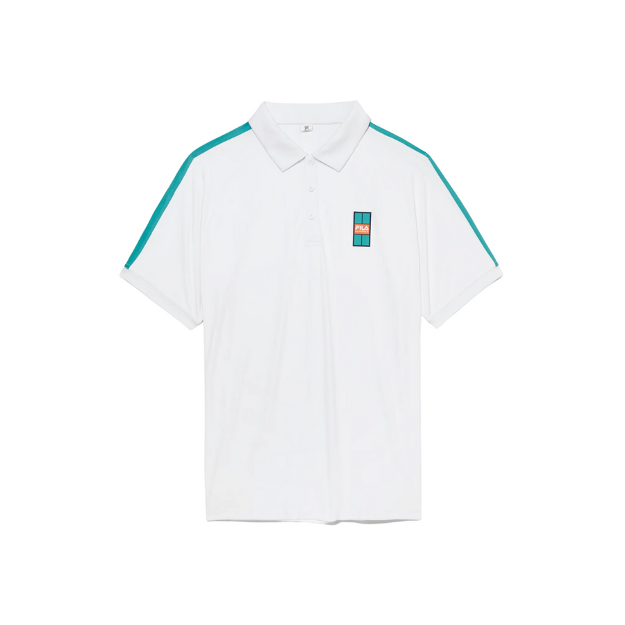 FILA x DVRX Pin Stripe Polo—A Classic Performance Polo Perfect for the Pickleball Court