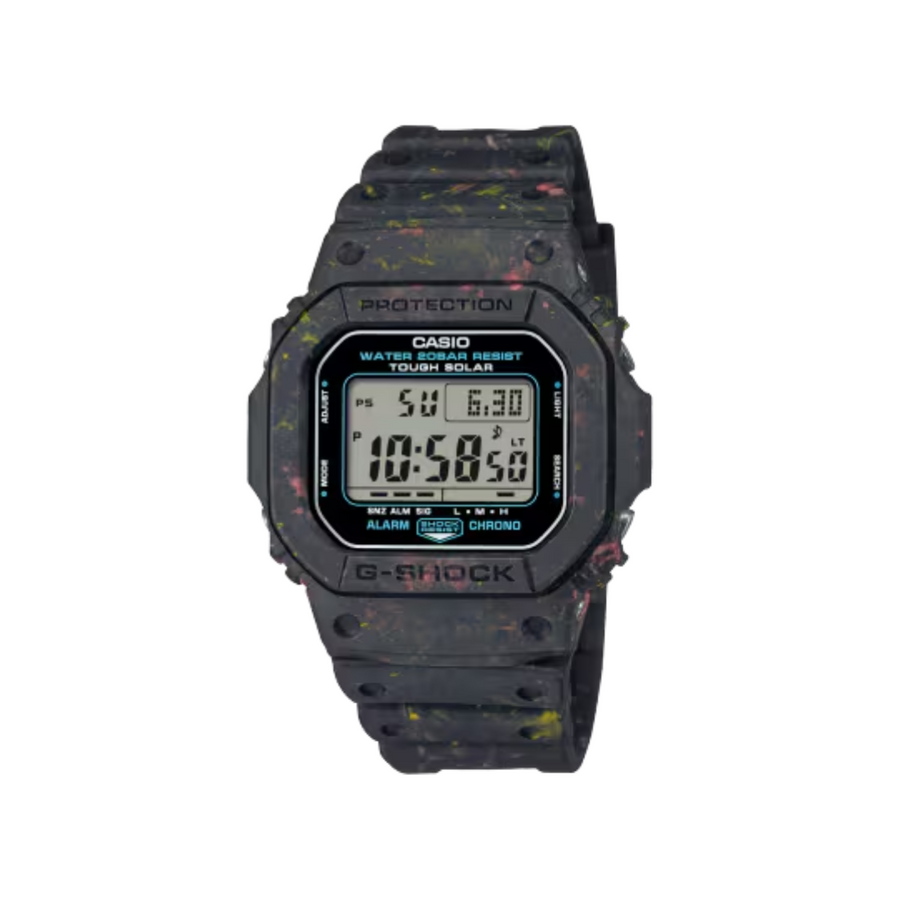 G-Shock 5600 Series—Equipped With Tough Solar That Charges The Watch From Sunlight, Gains A Bezel And Band Made Of Recycled Urethane, Reducing The Environmental Impact Of Resin Scraps That Would Otherwise Be Discarded