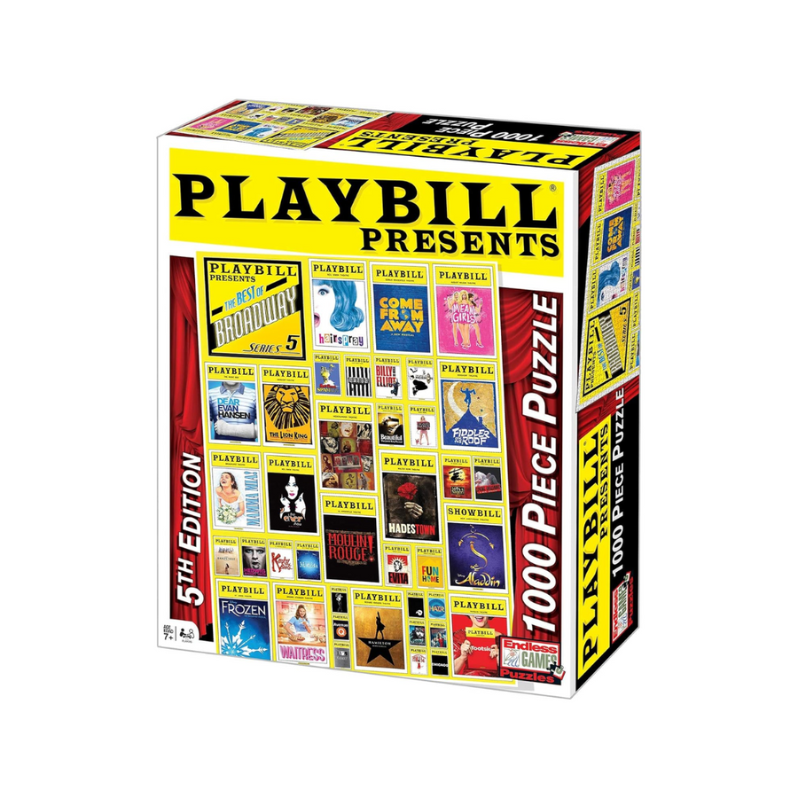 Playbill Broadway Cover Jigsaw Puzzle—Clear Off The Coffee Table For This Family-Friendly 1000-Piece Puzzle Featuring The Biggest Broadway Hits Such As Cats, Kinky Boots And More