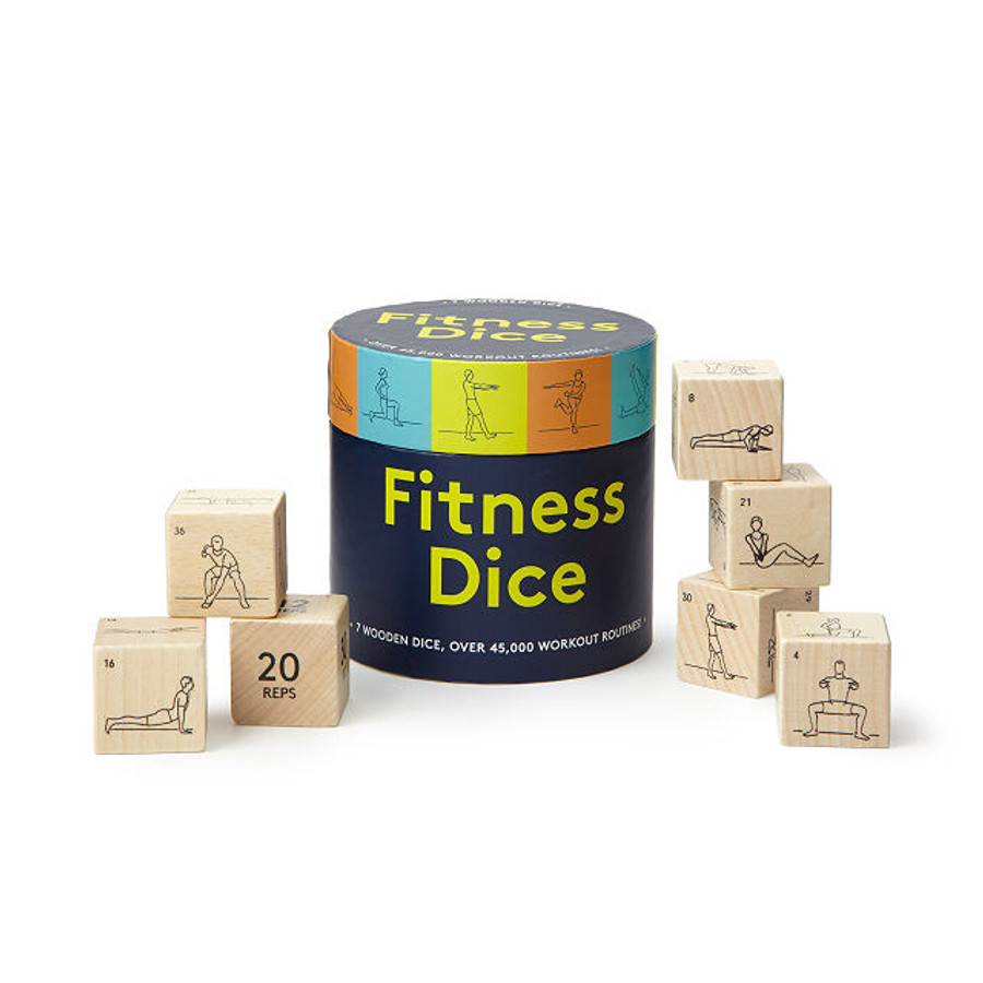 Fitness Dice Box Set— Think of These Seven Wooden Cubes as Your Very Own, In-Home Personal Trainers